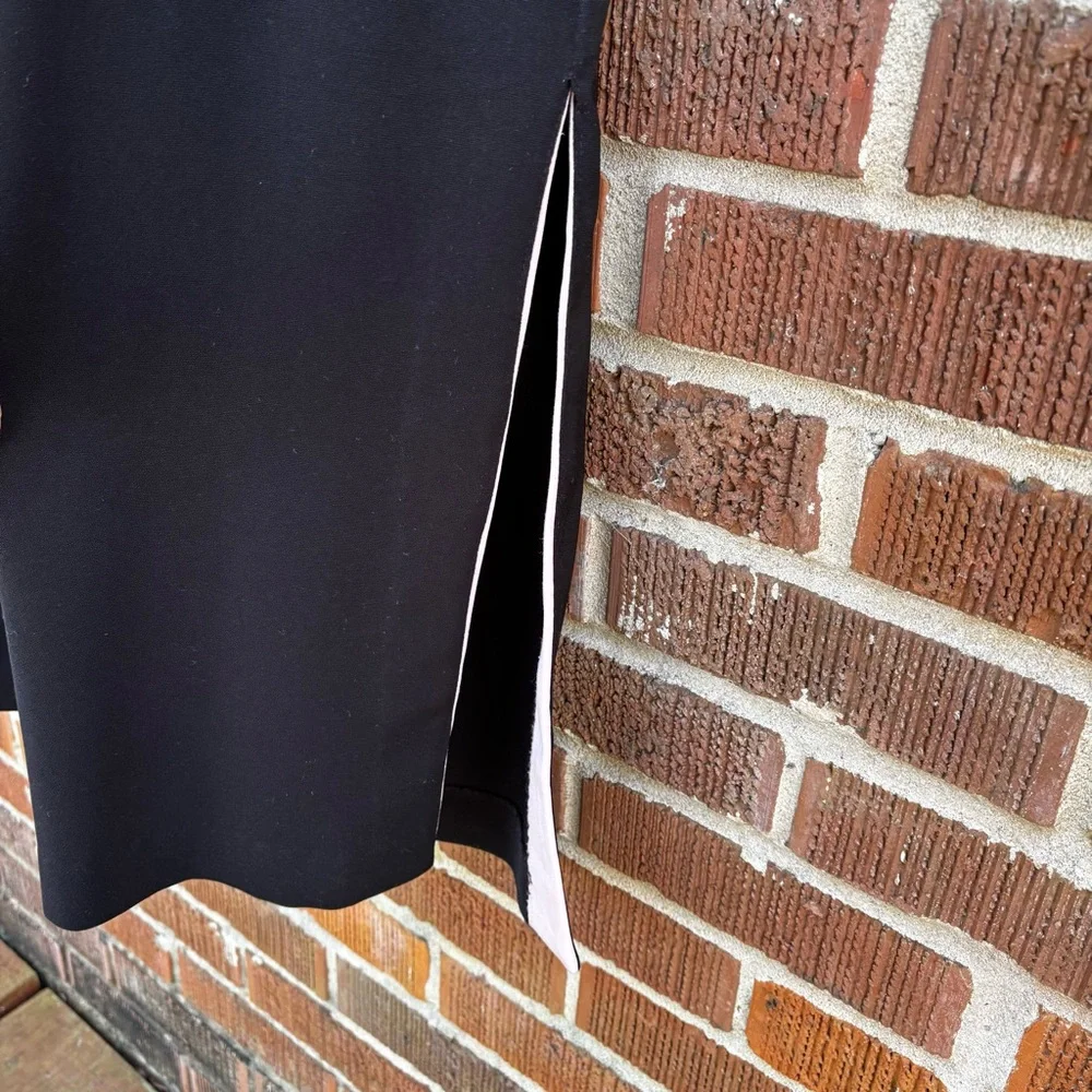 Jessica Howard Women’s Sz 14 Black and pink Open Jacket Long Skirt Skirt 2 pc